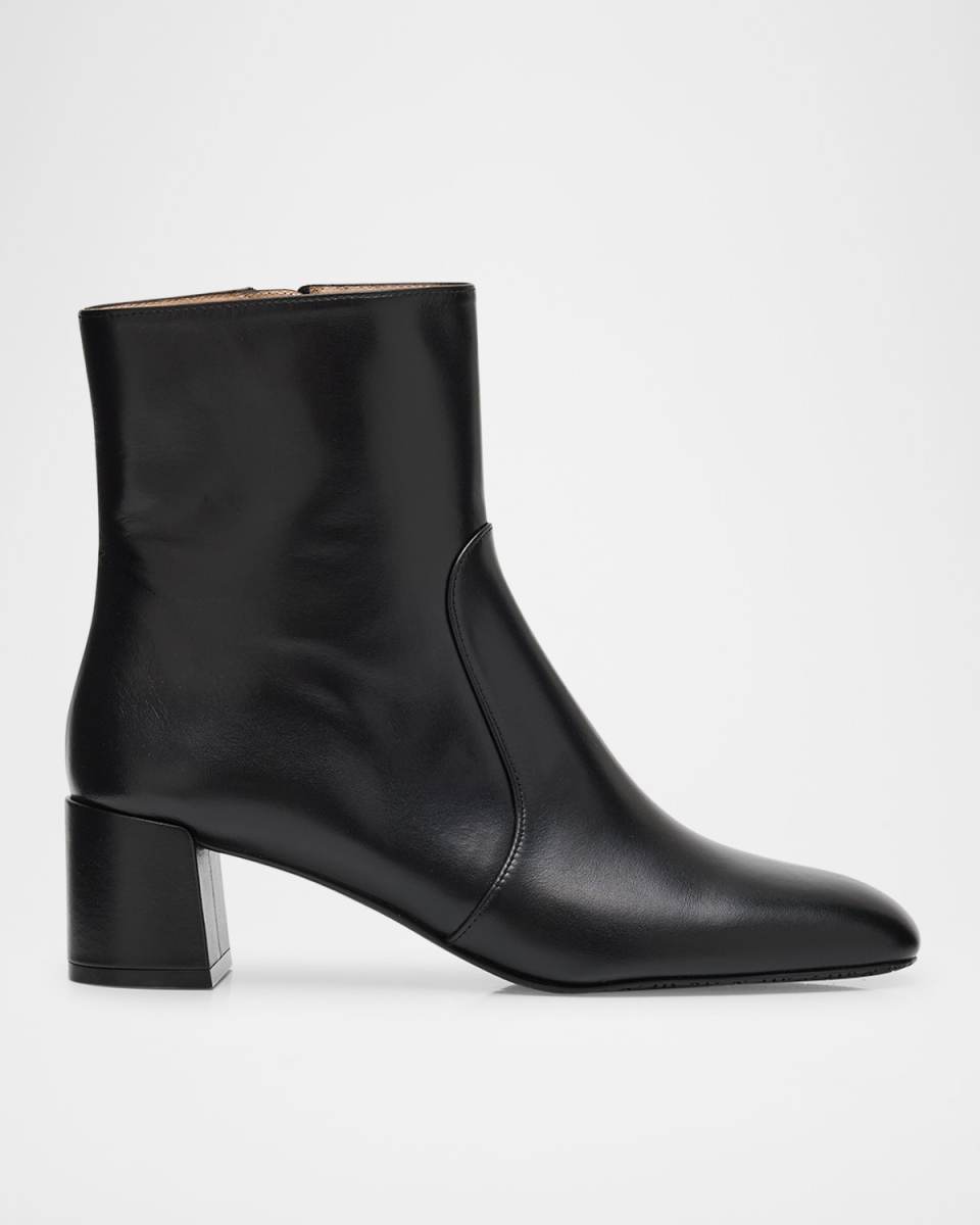 Maeve Leather Zip Booties